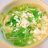 簡単で美味しい！豆腐と水菜のスープ